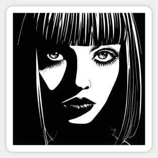 Gothic Girl Portrait Sticker